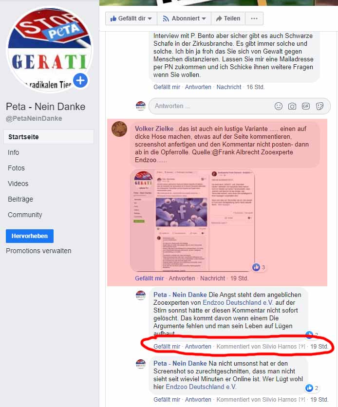Endzoo Betreiber Frank Albrecht bezichtigt mich als Lügner, dabei ist er doch der größte Lügner, den es gibt!!! 2 15112019 ss endzoo2