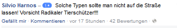 Screenshot meiner Bewertung auf der Facebookseite von Fahr-Praxis.de