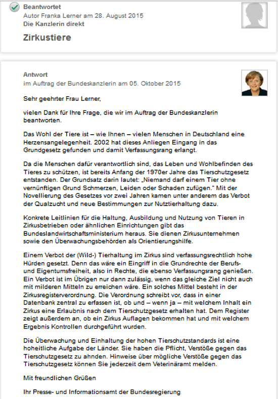 Screenshot direktzu.de / Bundeskanzlerin