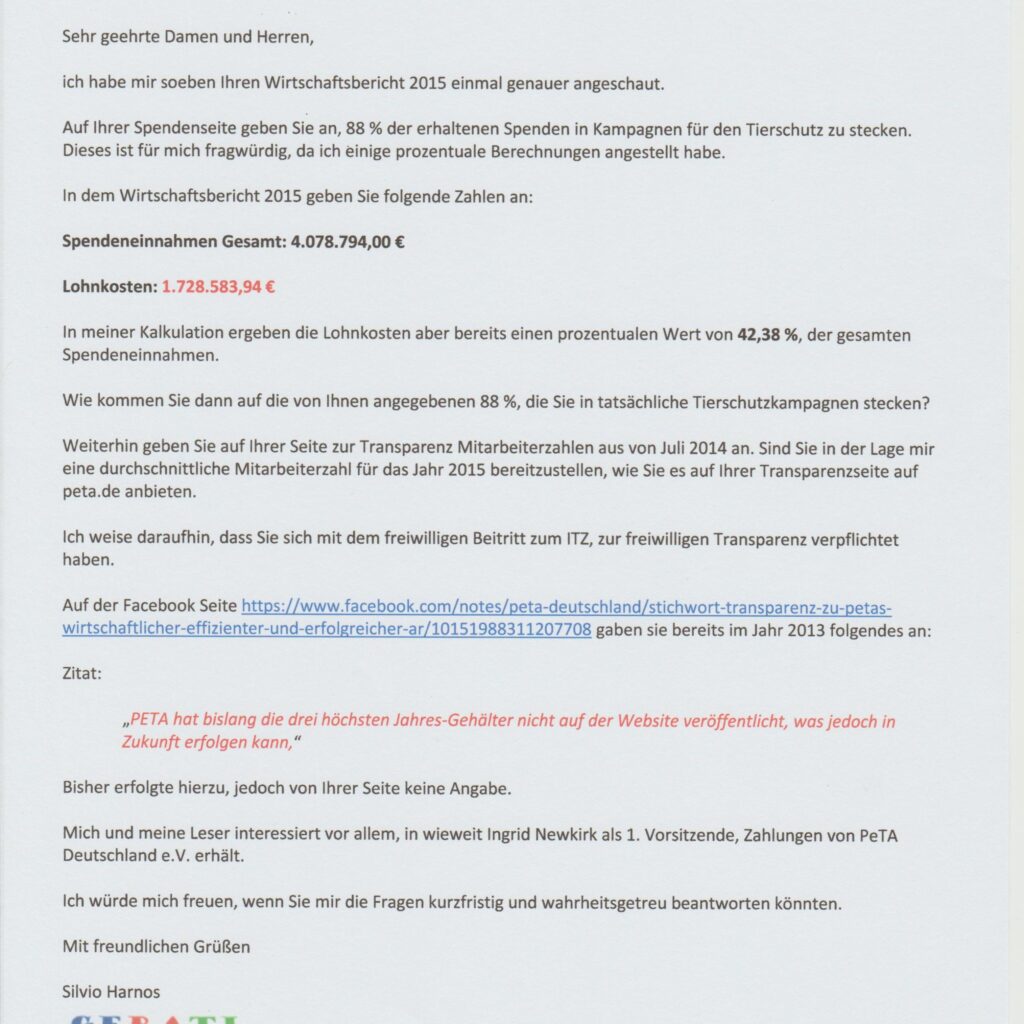 Wie viel verdient man bei PeTA? | GERATI