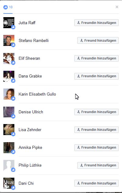 Hier eine liste mutmaßlicher Terrorunterstützer / Screenshot Facebook Seite Helmut F. Kaplan