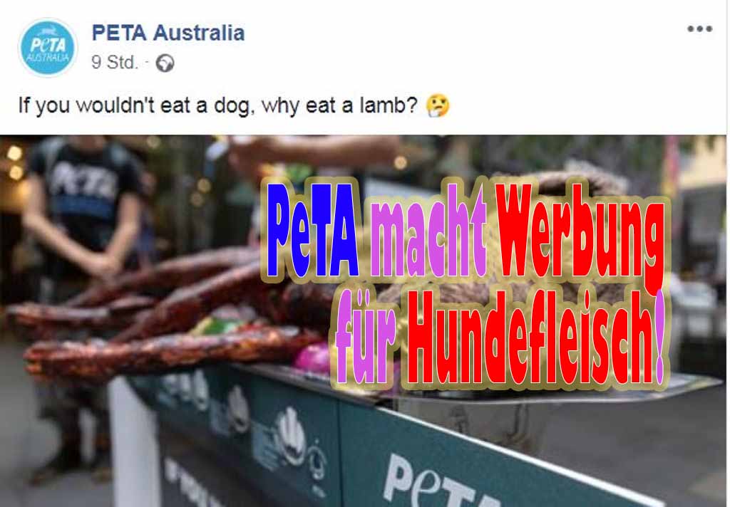 PeTA ist nun doch für Hundefleisch?!?