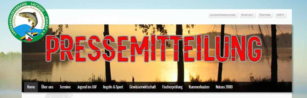Pressemitteilung des Landesanglerverband Sachsen-Anhalt e.V. anerkannter Naturschutzverband