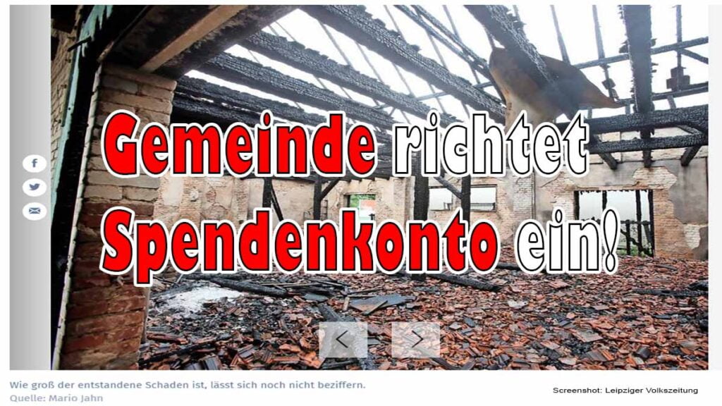Winterquartier vom Circus Afrika brennt ab – Spendenaufruf / Screenshot: Leipziger Volkszeitung