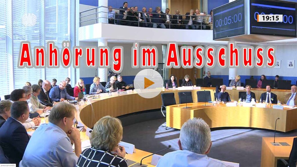 Ausschusssitzung Wildtierverbot im Bundestag