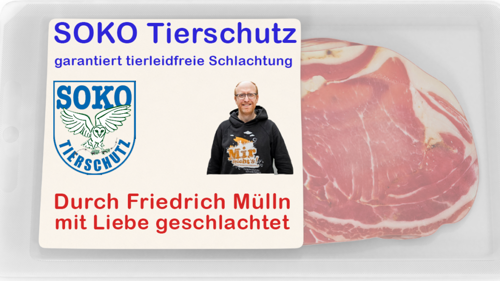 Berufsstraftäter Friedrich Mülln von Soko Tierschutz stellt Strafanzeige gegen Minister