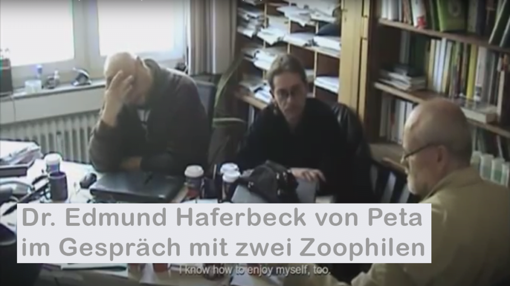 Dr. Edmund Haferbeck von Peta im Interview mit zwei Zoophilen