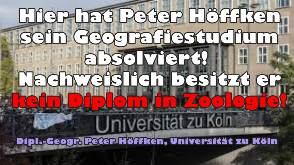 Universität zu Köln bestätigt – Dr. Edmund Haferbeck lügt im Auftrag von Peta