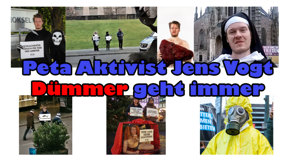 Demo vor der dänischen Botschaft, offenbart die Dummheit von Peta Aktivist Jens Vogt