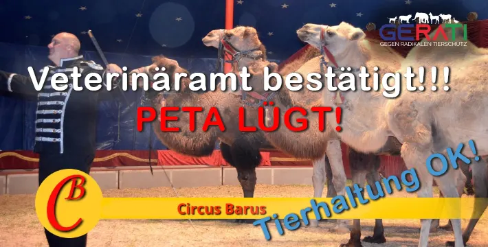 PETA verbreitet Lügen über Zirkusse