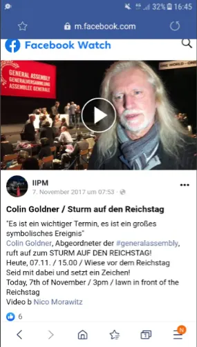 Colin Goldner ruft zum Sturm auf den Reichstag auf