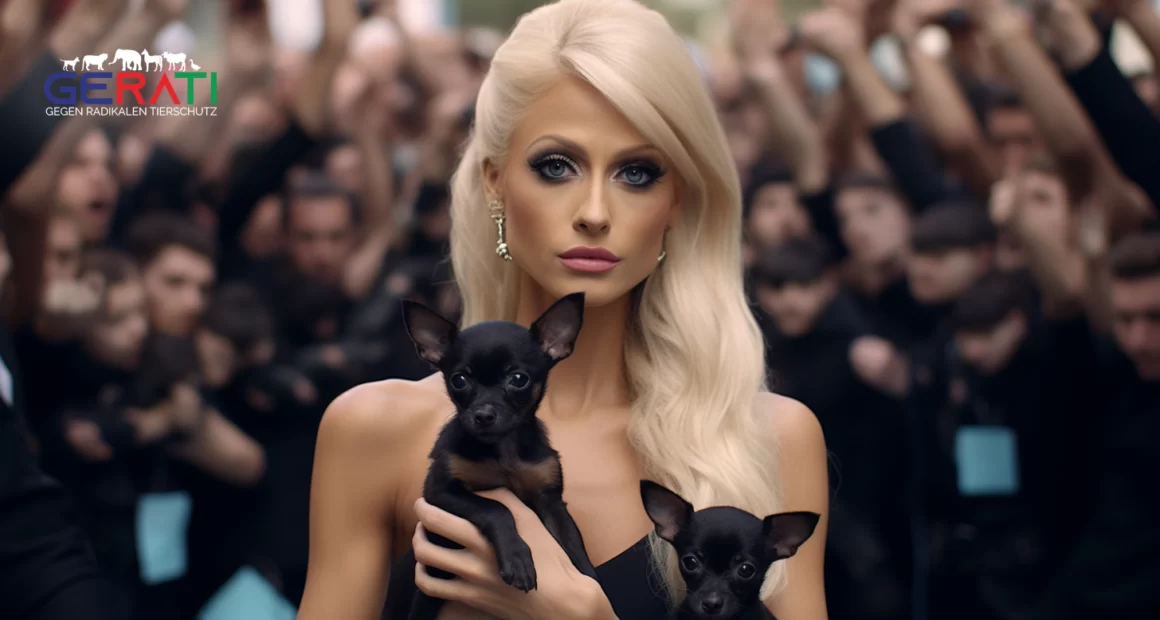 Paris Hilton mit ihrem neuen Teetassen-Chihuahua - eine kontroverse Entscheidung, die Peta erzürnt hat.