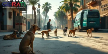 Straßenhunde in Marokko erhalten tierärztliche Versorgung – Szene aus einem Tierschutzprogramm im Rahmen des Marokko Tierschutz