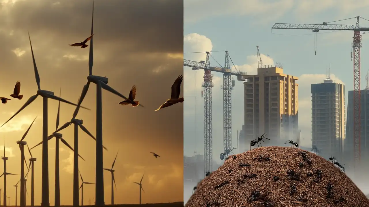 Windräder gefährden Vögel und ein Ameisenhügel blockiert Bauprojekte in Deutschland