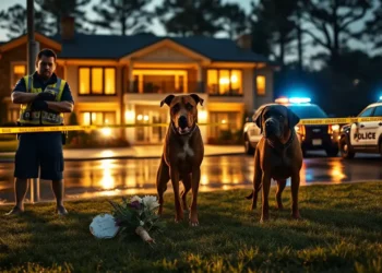 Tyrese Gibson und der tödliche Hundeangriff – Wenn Prominenz auf Verantwortung trifft 39 Polizeibeamte sichern ein modernes Anwesen in Atlanta, während zwei Hunde nach einem tödlichen Angriff von Tierschutzbeamten festgehalten werden.