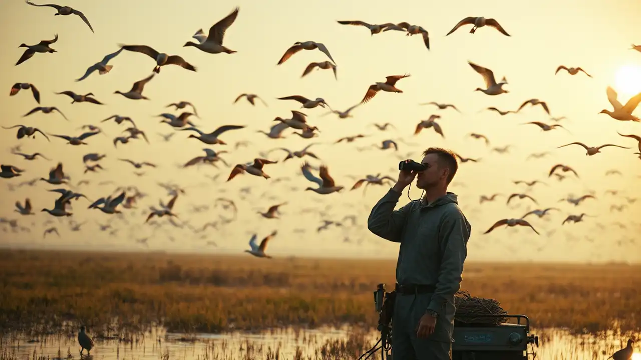 Vogelgrippe: Wo das Problem wirklich beginnt 1 Ein Tierarzt beobachtet an einem Feuchtgebiet Zugvögel, um Hinweise zur Vogelgrippe Prävention zu sammeln