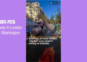 PETA im Kreuzfeuer: Wenn Heuchelei laut wird – Aktivisten stürmen PETA-Büros in London und Washington 16 Aktivisten protestieren vor PETA-Büros in London gegen das Schweigen der Organisation – ein Symbol für die Heuchelei im Tierschutz.