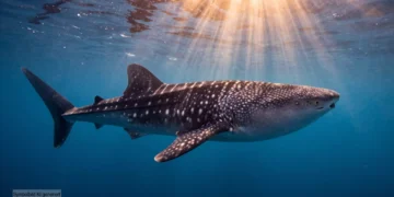 Haihandel Verbot: Weltartenkonferenz setzt neue Grenzen für den internationalen Tierhandel 19 Majestätischer Walhai und Weißspitzen-Hochseehai schwimmen im klaren Morgenlicht frei durch den Ozean als Symbol für das Haihandel Verbot