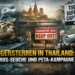 Tigersterben durch Virus in Thailand: Zwischen Seuchenrealität, Zuchtstrukturen und der kalkulierten Empörung von PETA 2 Tigersterben Thailand Virus: toter Tiger auf Untersuchungstisch, Quarantänegehege und PETA-Protest symbolisieren Seuche, Tierhaltung und Kampagnenkritik