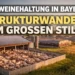 Großer Schweinestall in Bayern mit dichtem Tierbestand – Symbol für Schweinehaltung Bayern Strukturwandel und wachsende Betriebsgrößen.