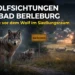 Zwei Wölfe nahe eines Ortsschildes in Bad Berleburg bei Dämmerung – Symbolbild zu Wolfsichtungen Bad Berleburg.