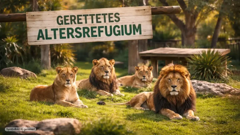 Fünf Löwen im Altersrefugium nach Rettung vor Einschläferung – Löwen vor Einschläferung gerettet in Neuseeland
