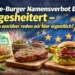 Titelbild zum Thema Veggie-Burger Namensverbot EU: Veganer Burger und veganes Steak vor EU-Flagge als Symbol der Debatte um Produktbezeichnungen.