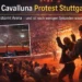 PETA-Aktivistin stürmt Arena der Pferdeshow Cavalluna in Stuttgart und wird von Security hinausgeführt – Szene aus dem PETA Cavalluna Protest Stuttgart.