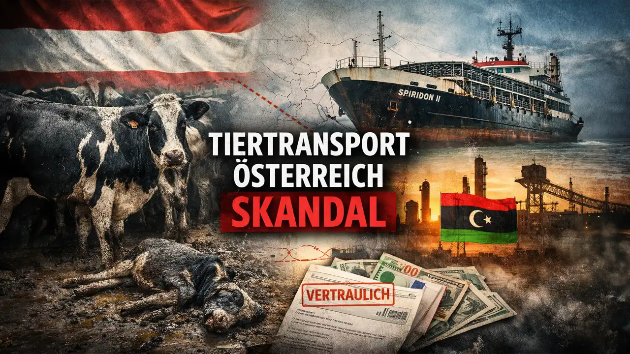 Tiertransport Österreich Skandal: Rinder unter katastrophalen Bedingungen auf einem Frachtschiff, mit Bezug zu internationalem Tierhandel und Österreich