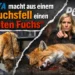 Wenn PETA aus einem Fuchsfell einen „toten Fuchs“ macht 6 Titelbild zum Artikel „PETA Fuchsfell Deggendorf“ mit Eishockey-Spielerbank, aufgehängtem Fuchsfell und zugespitzter PETA-Darstellung.