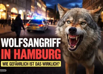 Wolfsangriff Hamburg: Aggressiver Wolf zeigt Zähne in der Hamburger Innenstadt vor Polizei und Passanten