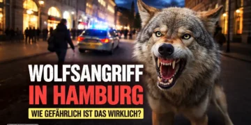 Wolfsangriff Hamburg: Aggressiver Wolf zeigt Zähne in der Hamburger Innenstadt vor Polizei und Passanten