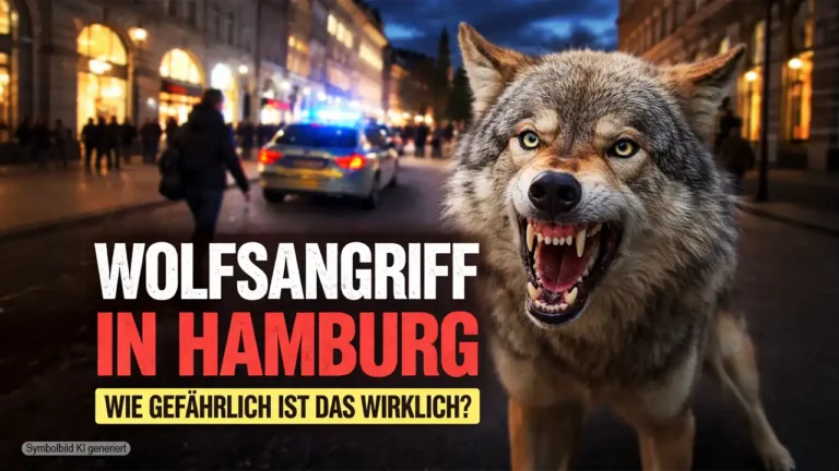 Wolfsangriff Hamburg: Aggressiver Wolf zeigt Zähne in der Hamburger Innenstadt vor Polizei und Passanten