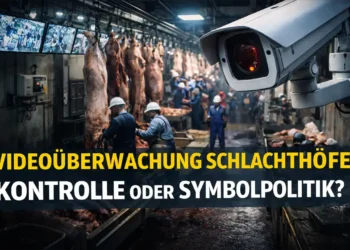 Videoüberwachung Schlachthöfe: Kontrolle oder nur Symbolpolitik? 12 Videoüberwachung Schlachthöfe zeigt Kameras in einem industriellen Fleischbetrieb zur Kontrolle von Tierschutz