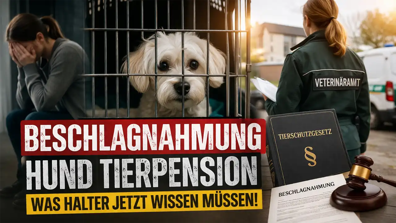 Beschlagnahmung Hund Tierpension: Verunsicherte Halterin und Hund hinter Gitter nach behördlicher Sicherstellung durch das Veterinäramt