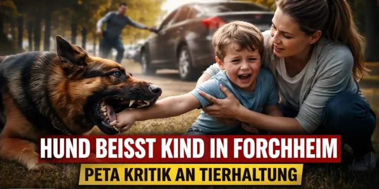 Hund beißt Kind Forchheim PETA Kritik – dramatische Szene eines Hundebisses mit verletztem Kind und flüchtendem Halter
