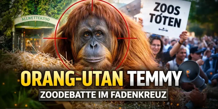 Orang-Utan Temmy im Fokus der Zoodebatte, Symbolbild für Kritik an Zoohaltung und PETA-Kampagnen
