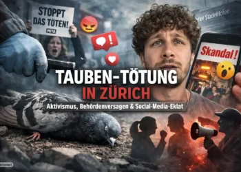 Tauben Zürich Tötung: Symbolbild zeigt Stadttaube, Proteste und Social-Media-Reaktionen zur Debatte in Zürich
