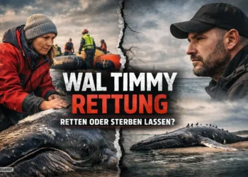 Wal Timmy Rettung zeigt gestrandeten Buckelwal in der Ostsee während Rettungsversuch und kontroverser Debatte zwischen Experten und Tierärztin