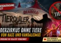 Circus Diabolo Sachbeschädigung: Beschmiertes Zirkuszelt eines Kinderzirkus ohne Tiere nach Vandalismus im Fokus