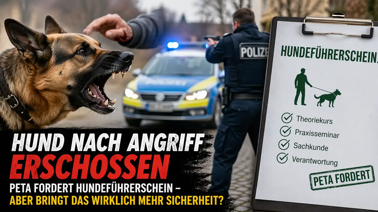 Hundeführerschein Kritik PETA: Aggressiver Schäferhund vor Polizeieinsatz, Hintergrund eines Angriffs und politische Forderung
