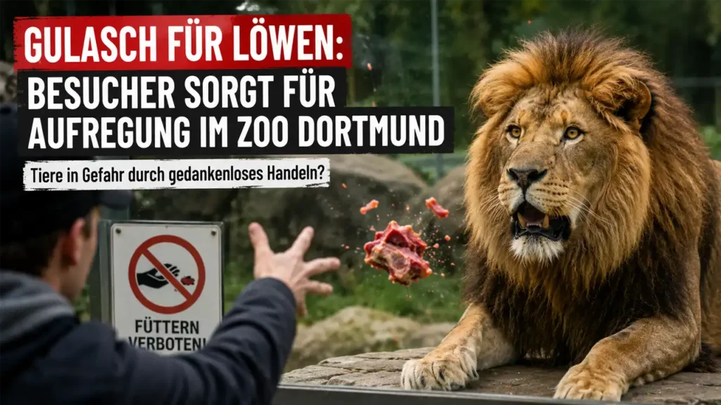 Zoo Dortmund Löwen Gulasch – Ein Besucher wirft Fleisch in das Löwengehege des Dortmunder Zoos und sorgt für Kritik und Sicherheitsdebatten.