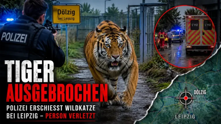 Tiger Leipzig: Polizeieinsatz nach dem Ausbruch eines Tigers bei Leipzig mit verletzter Person und erschossener Wildkatze.