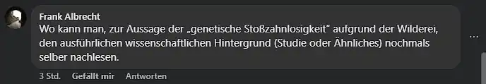 Kommentar von Frank Albrecht Endzoo