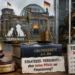 Deutscher Tierschutzbund verklagt den Bund: Kampf für die Tierheime oder aussichtslose Symbolklage? 9 Deutscher Tierschutzbund Klage Bund: Symbolisches Titelbild mit Verwaltungsgericht, Grundgesetz Artikel 20a, Tierheimhund hinter Gittern und Justizwaage zur Debatte um Bundesmittel für Tierheime.