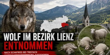 Wolf im Bezirk Lienz erlegt – Maßnahmenverordnung in Tirol aufgehoben 20 Wolf Lienz: Symbolbild eines Wolfs vor alpiner Kulisse in Osttirol. Nach einem Schafriss bei Tristach wurde ein als Risikowolf eingestuftes Tier entnommen.