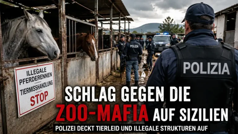 Zoo-Mafia auf Sizilien: Italienische Polizei durchsucht illegale Pferdeställe bei einer Großrazzia in Catania und deckt Fälle von Tiermisshandlung auf.