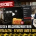 SOKO Tierschutz im Fokus: Symbolbild mit Milchziegen, fehlenden Metadaten und Veterinäramt zur Illustration der Diskussion um die Beweiskraft der Videoaufnahmen.