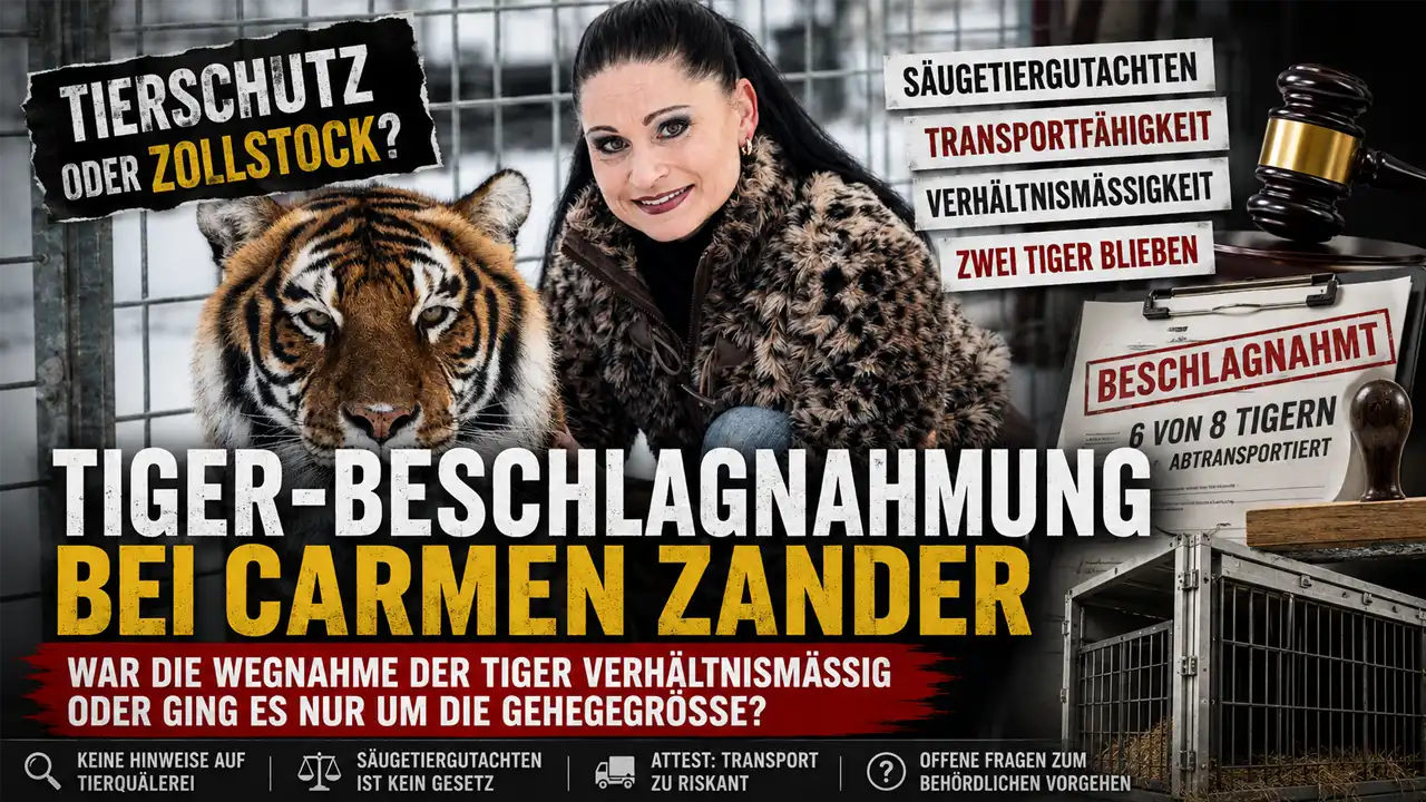Tiger-Beschlagnahmung bei Carmen Zander: Ging es wirklich um Tierschutz oder lediglich um den Zollstock? 1 Tiger-Beschlagnahmung Carmen Zander: Carmen Zander mit einem Tiger – Symbolbild zur Debatte über die Beschlagnahmung und die Verhältnismäßigkeit der behördlichen Maßnahme.