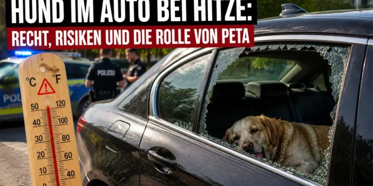 Hund im Auto bei Hitze: Bottrop-Fall führt zu Strafanzeige und behördlicher Prüfung 11 Ein eingeschlagenes Autofenster nach der Rettung eines Hund im Auto bei Hitze in Bottrop.